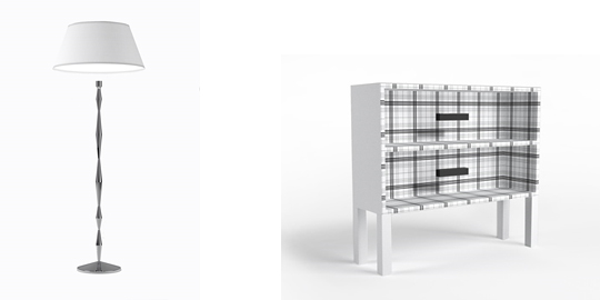 Levitating lamp / Vanishing sideboard